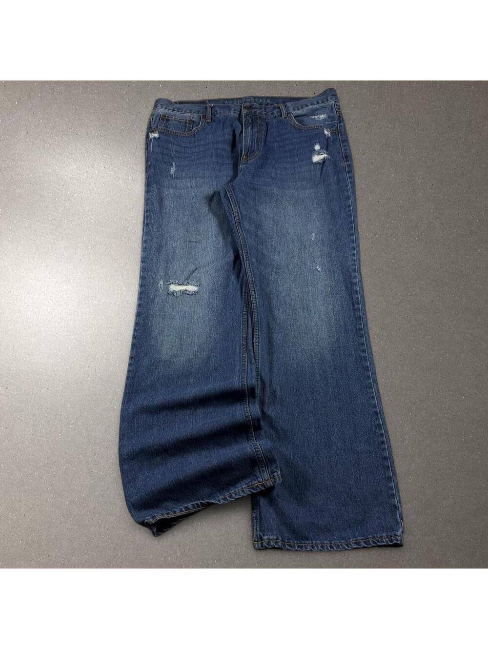 Y2K distressed skater Aeropostale baggy slim bootcut jeans - fits 36x30!